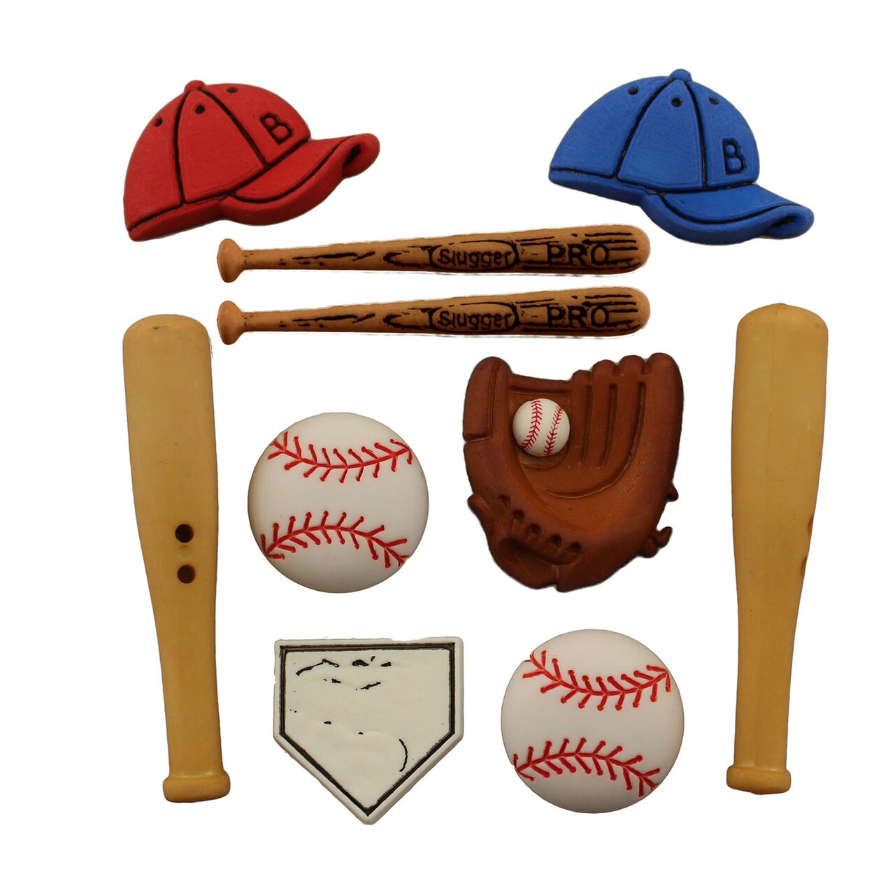 Buttons Galore and More Craft & Sewing Buttons - Baseball - 30 Buttons